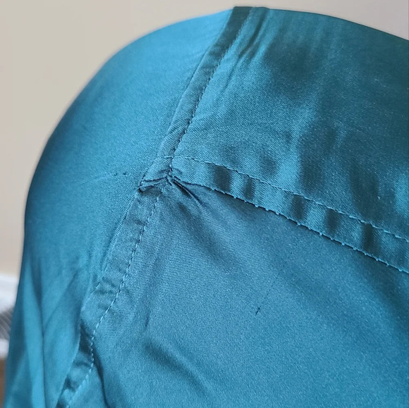 Equipment Polyester blouse women's sz.XXL green  button up breast pockets - Picture 5 of 16